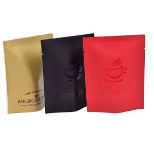 Fashion Eco Kraft Sealable Tea & Coffee Foil Mini Black Moisture Proof Gravure Printed Food Grade Packaging Bags