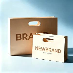 Fashion Paper Bags Party Gift Bag Die Cut Handle Shopping Bags With Hole