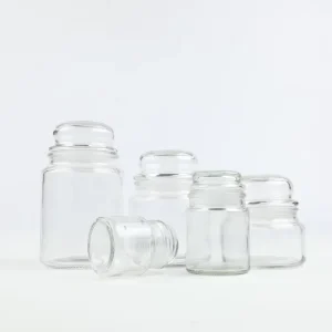 Fashionable Style Full Size Glass Jar with Lid for Scented Candle