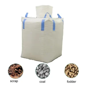 Fibc Big Bag Bulk Bag PP Material Durable Flat Bottom Cross Corner Loop 1.5-2 Ton Capacity