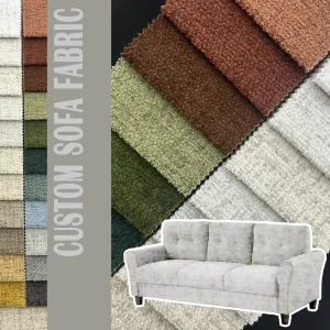 Fireproof Sofa Fabric Washable Chenille Stain Resistant Upholstery Fabric Wear resistant for Furniture
