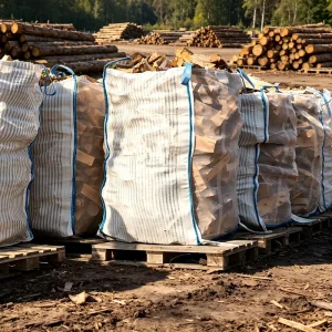 Firewood FIBC Bags 1ton 1.5ton PP Woven Breathable Jumbo Bags Ventilated Storage Packaging 5:1 Safety Factor