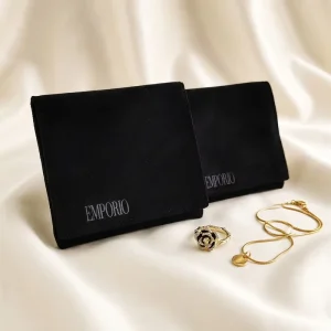 Flap Velvet Gift Pouches Bow Closure Suede Envelope Dust Bag with Custom Logo for Jewelry Cosmetic Souvenir Packaging