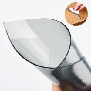 Flexible Oilproof Plastic Table Cover Rolls Clear Soft PVC Film