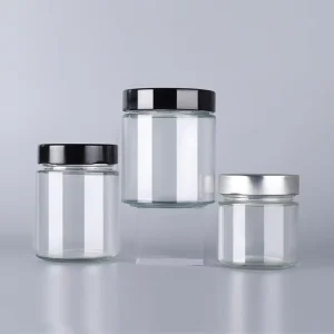 Food Container 6oz 180ml 280ml 380ml Honey Transparent Round Glass Food Storage Jar With Screw Lid