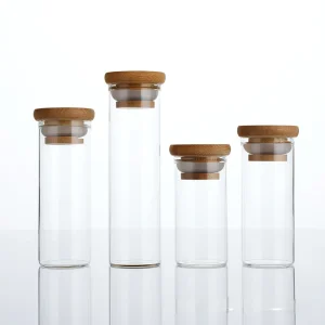 Food Grade Glass test Tubes Small Glass Jars with Cork Lids