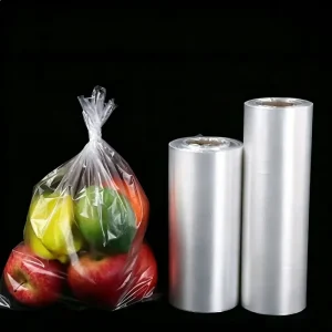 Food Grade HDPE Produce Bags on Roll for Supermarket Fruit and Vegetable Packaging