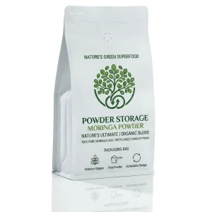Food Grade Kraft Paper for Moringa Powder Packaging Bags with Gravure Printing Custom Sizes Moisture Proof & Resealable Zipper