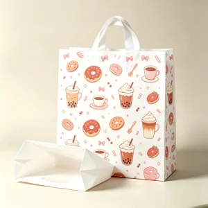Food Grade Plastic Handheld Shopping Bag Thickened Supermarket Food Special Packaging Bag