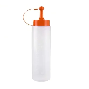 Food Grade Plastic Seasoning Bottle 300ML LDPE Pointed Tomato Sauce Salad Dressing Squeeze Bottle