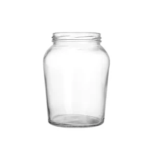 Food Grade Small Glass Jar 700ml Round Transparent Jam Honey Jelly Glass Storage Jar With Metal Airtight Lid