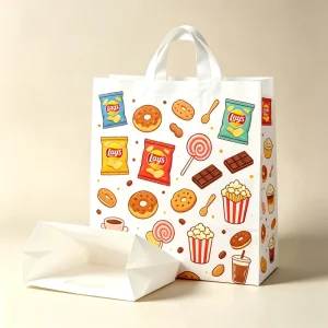Food Special Thickened Food Grade PE Shopping Bag With Handle Plastic Handheld Bag