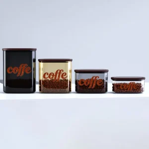 Food grade Borosilicate Glass Jars with Lids Moisture proof and Airtight for Storing Coffee Beans Spices and Dried Fruits