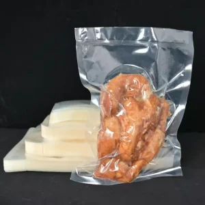 Food grade Transparent Self Sealing Vacuum Seal Plastic Bags for Sushi Pet Food & Jelly Storage Microwaveable & Durable
