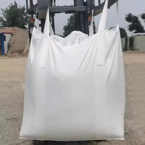 For Warehouse Storage 1 2ton Woven PP FIBC Bag Flat Bottom with Four Lifting Loops