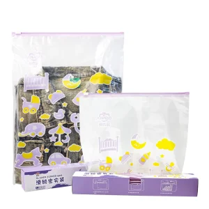 Freezer Slider Zipper Bags Leakproof Waterproof Eco-friendly Resealable Colorful Plastic for Packing Snacks and Clothing