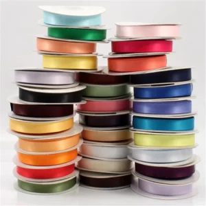 French Ribbon Personalized 9mm Gift Wrapping Satin Ribbon in Stock