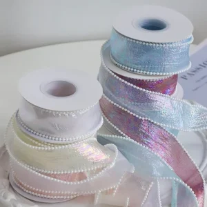 Fresh Flower Gift Wrapping Ribbon 4cm*5Y Flower Wrapping Ribbon Flower Wrapping Material FS157