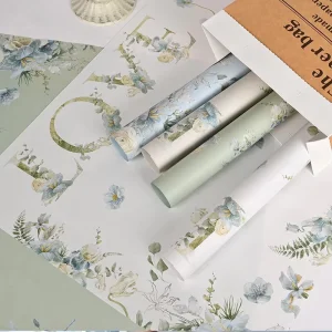 Fresh Natural Forest Festival Atmosphere Fairy Garden LOVE Flower Wrapping Paper Elegant Natural Paper & Paperboards Decoration