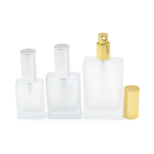 Frosted Clear Glass Body Oil Bottles 30ml 50ml 100ml Skin Care Serum Foundation Lotion Pump Bottles
