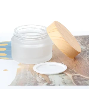 Frosted Glass Cream Jar Empty Cosmetic Face Cream Container Body Butter Packaging Custom Color