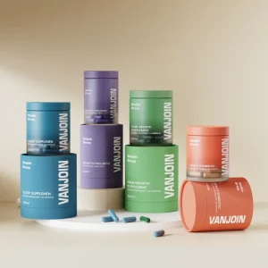 Frosted Glass Health Product Pill Supplement Capsule Bottle With Paper Tube 90ml 100ml 150ml 180ml 350ml 500ml Available
