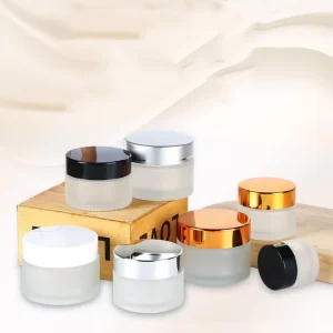 Frosted Glass Jar Empty Cosmetic Cream Bottles 5g 10g 15g 20g 30g 50g 100g Glass Jars for Cosmetics