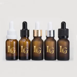 Frosted Glass Serum Bottle with Dropper Amber Essential Oil 10 ml Pipette Cosmetic Packaging Thick Bottom 30ml Dropper Bottle
