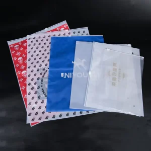 Frosted Ziplock Bag Custom Printing for Shirt Clothing Underwear Socks Fur PVC PE OPP Zipper Plastic Bag