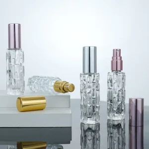 Frosted or Clear Round Cosmetic Glass Bottle with Glass or Plastic Ball and Pump