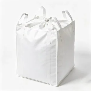 Full Open Top Flat Bottom Breathable Durable White Jumbo Bag Ton Bag PP FIBC Bulk Sack 1000kg Construction Packaging