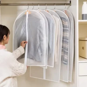 Fully Enclosed Dust Proof Garment Protector Cover Bag Durable Hanging Clothes Storage Zipper for Organizing Protecting Clothes
