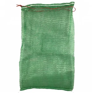 GRS CE Certified Manufacturer Plastic Drawstring 10kg 20kg 25kg Potato Orange Fruit Packing PP Leno Net Mesh Onion Bag