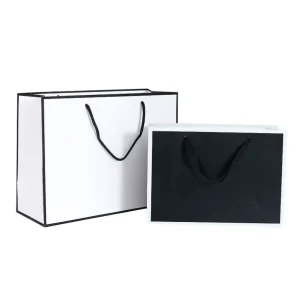 Gift Bag Wrapped Recycled Materials Art Paper Hand Held Shopping Bag Clothing Store Bag Offset Printed Logo Paper