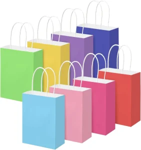 Gift Oriented Biodegradable Eco Friendly Kraft Paper Bags for Present Wrapping Boutique Service Holiday Use Daily Gift Packing