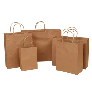 Gift Paper Kraft Bag Packaging Paper Bag With Handle