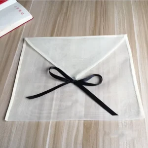 Gift Women Underwear Clothes Packaging Organza Pouches Candy Organza Transparent Envelope Bags With Ribbon