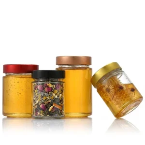 Glass Container Glass Jar with Metal Lids Honey Jar Food Jar Storage Jar 100ml 180ml 380ml 500ml