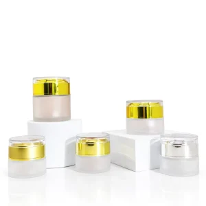 Glass Frosted Cream Jars 20g 30g and 50g Recyclable and Easy to Carry