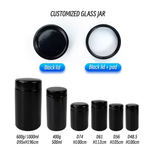 Glass Jars 100ml 150ml 1000ml UV Glass Jar Protects the Biophotonic Activity of the Content