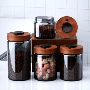 Glass Jars for Home Kitchens Vacuum sealed for Freshness Ideal for Spices and Grains Available in Various Sizes
