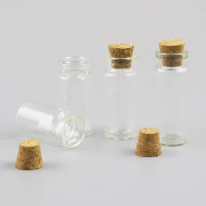 Glass Mini Vial Tube Bottle Jar With Cork Lids for Liquid Medicine Powder Container