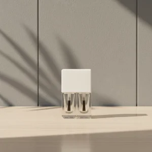 Glass Nail Polish Bottle Set Twin Design 4ml Customizable Size for Convenient Oil Use