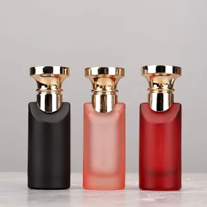 Glass Perfume Bottle 30ml Colorful Empty Cosmetic Sample Cylindrical Screw Cap Press and spray Type Custom Logo