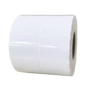 Glossy White BOPP Waterproof Polypropylene Label Film Self Adhesive Print Label Roll Synthetic PP Material Stickers Packaging