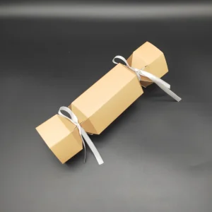 Gold Foil Stamped Eco-Friendly Paper Cracker Box for Wedding Candy Shape Favors and Holiday Decor