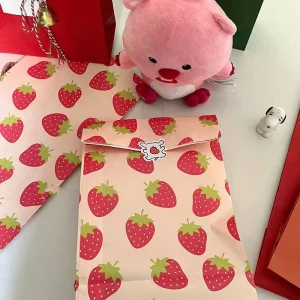 Gorgeous Floral Pattern Disposable Kraft Paper Gift Packaging Bags Customizable Design Color Size Flat for Baking Candy