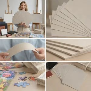 Grey Board Chipboard Sheets 0.5mm-4mm 250-2500gsm Laminated Recycled Rigid Cardboard for Book Box Frame Packaging