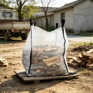 HOGOO Mixed PP Woven Durable FIBC Jumbo Bulk Bags 1000kg Customizable Size for Sand Garbage Firewood Silage Storage