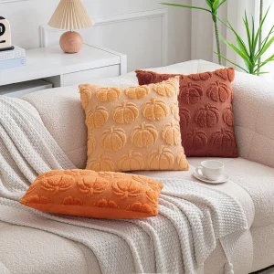 Halloween Solid Color Plant Flower Embroidery Polyester Throw Pillow Cover Simple Cushion Cover Customizable Home Living Room